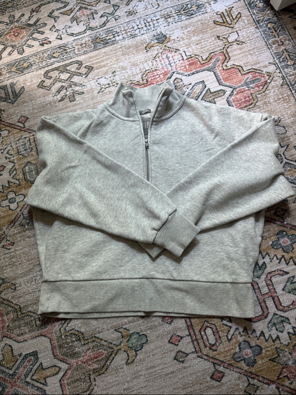 Gap cropped quarter zip sweatshirt